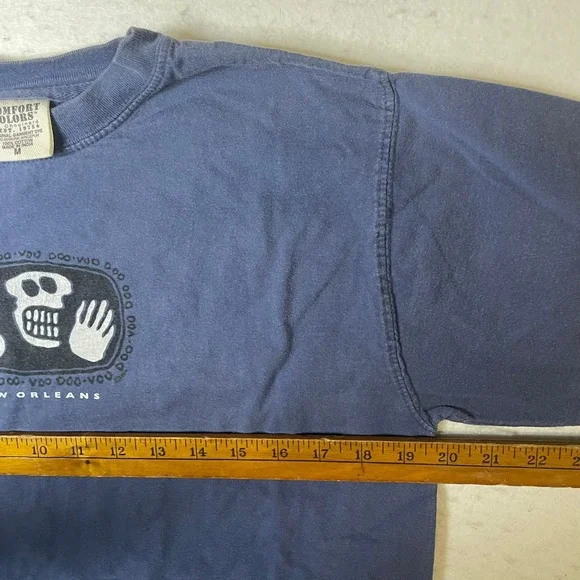 Comfort Colors New Orleans Graphic T Shirt Short Sleeve Crew Neck Blue Size M - Picture 5 of 6